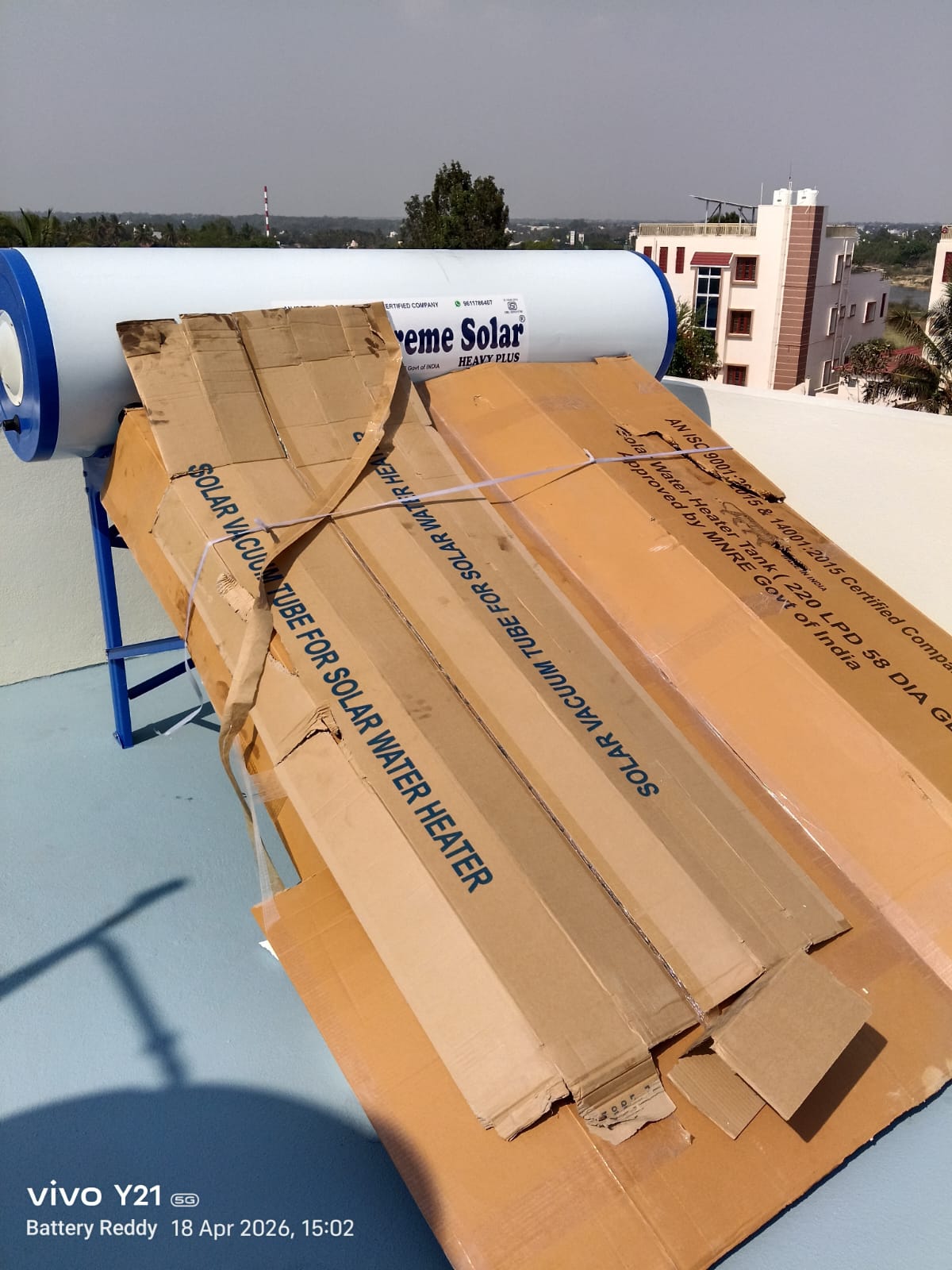 Solar panel water heater service